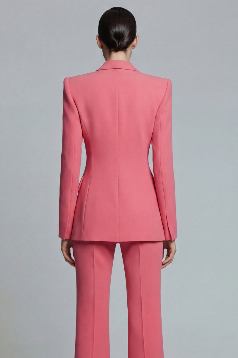Laden Sie das Bild in den Galerie-Viewer, Coral Peak Revers zweiteilige Slim Fit doppelreihige Abschlussballanzüge