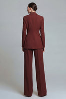 Laden Sie das Bild in den Galerie-Viewer, 2-teilige Peak Revers Burnt Orange Damen Arbeitsanzüge mit Taschen