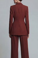 Laden Sie das Bild in den Galerie-Viewer, 2-teilige Peak Revers Burnt Orange Damen Arbeitsanzüge mit Taschen