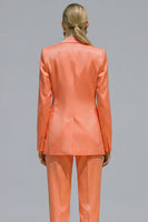 Laden Sie das Bild in den Galerie-Viewer, Orange Zweiteilige Einknopf Arbeitsanzüge für Damen mit einem Knopf