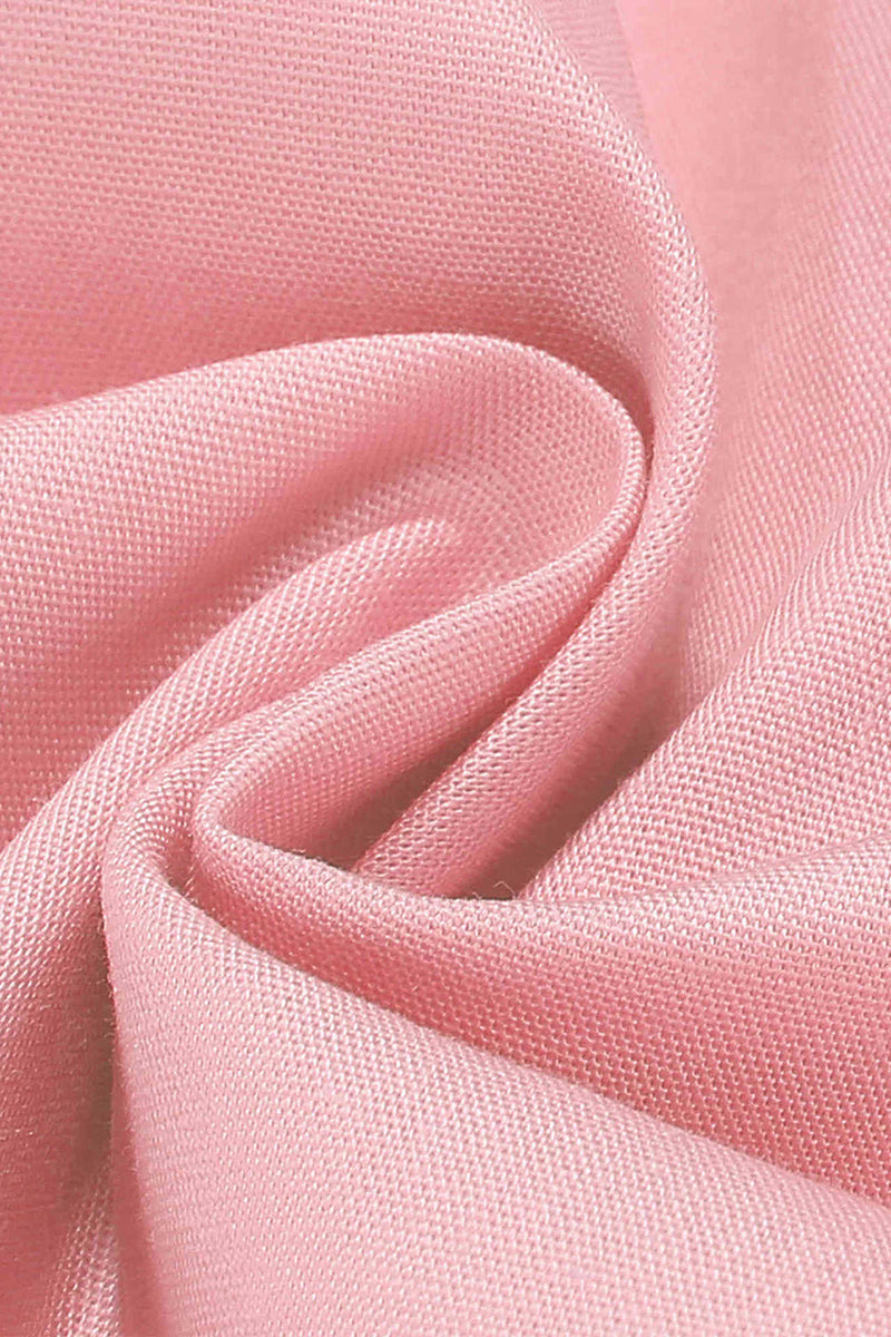 Laden Sie das Bild in den Galerie-Viewer, Eingeschnittenes Revers Blaues Einreihiges Kleid aus den 1950er Jahren