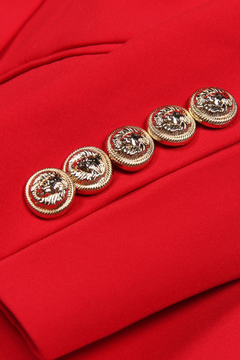 Laden Sie das Bild in den Galerie-Viewer, Schwarzer Schal Laepl Doppelreihiger Damenblazer