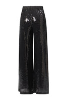 Laden Sie das Bild in den Galerie-Viewer, Glitzernde Zweiteilige Schwarze Rote Einreihige Frauen Abschlussballanzüge mit Einreihiger Revers