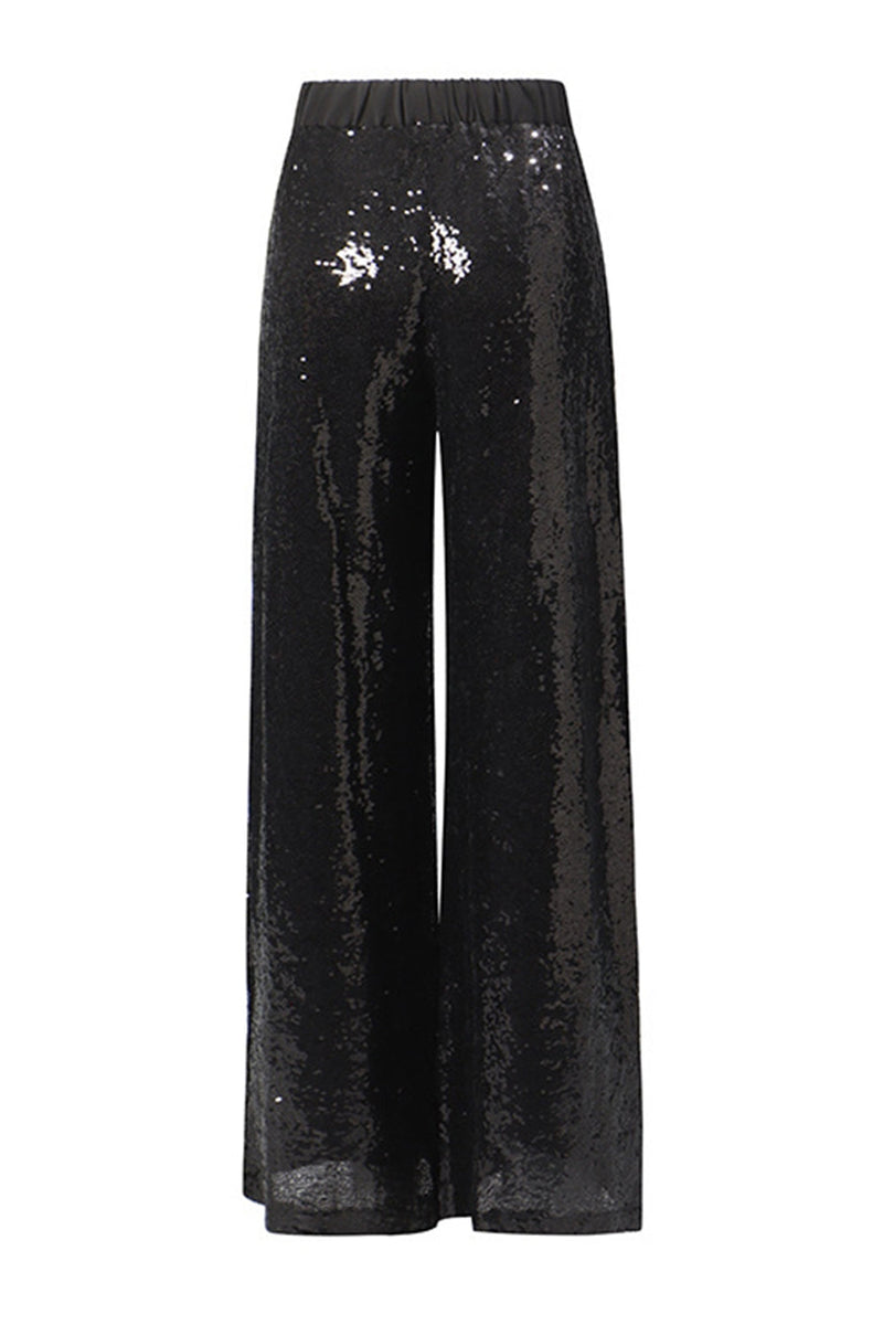 Laden Sie das Bild in den Galerie-Viewer, Glitzernde Zweiteilige Schwarze Rote Einreihige Frauen Abschlussballanzüge mit Einreihiger Revers