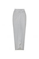 Laden Sie das Bild in den Galerie-Viewer, Silberner Zweiteiliger Badeanzug mit langen Ärmeln und Strandkleid