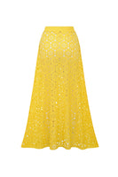 Laden Sie das Bild in den Galerie-Viewer, Gelber Zweiteiliger V-Ausschnitt Badeanzug mit Strandkleid