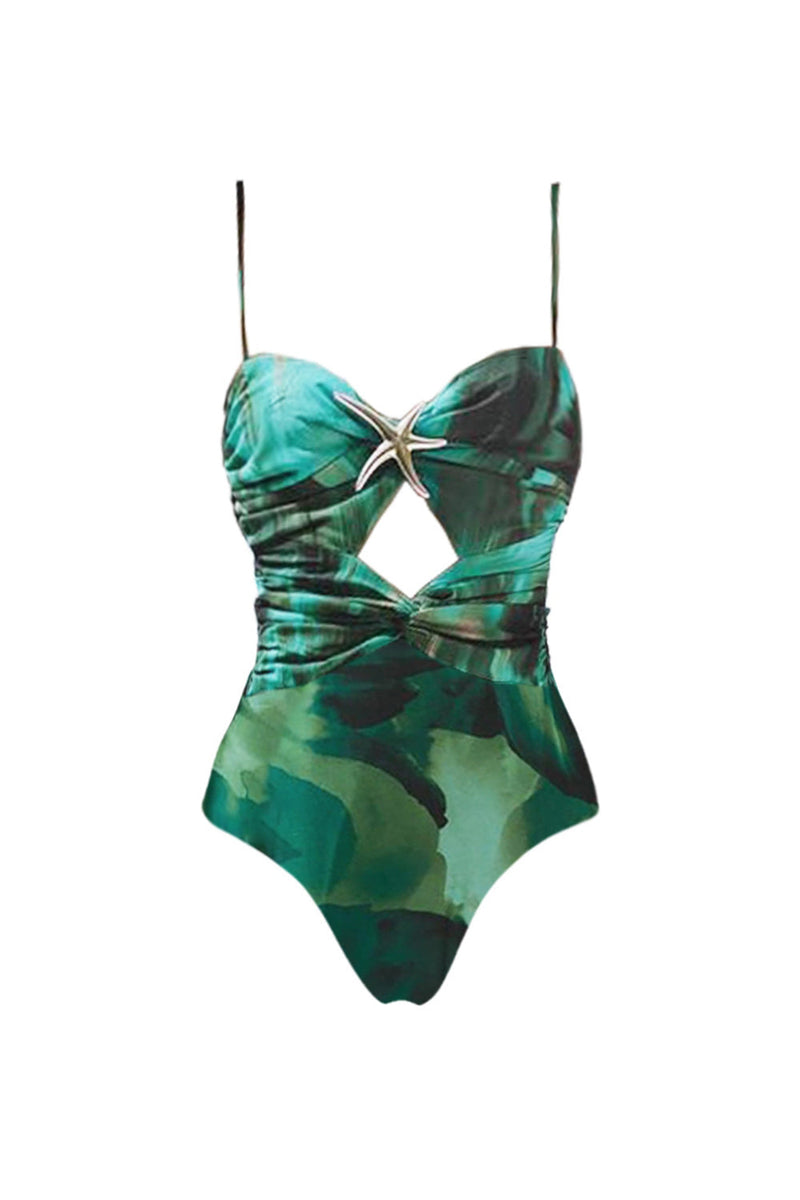 Laden Sie das Bild in den Galerie-Viewer, Rote Spaghetti-Träger Zweiteiliger Badeanzug mit Strandkleid