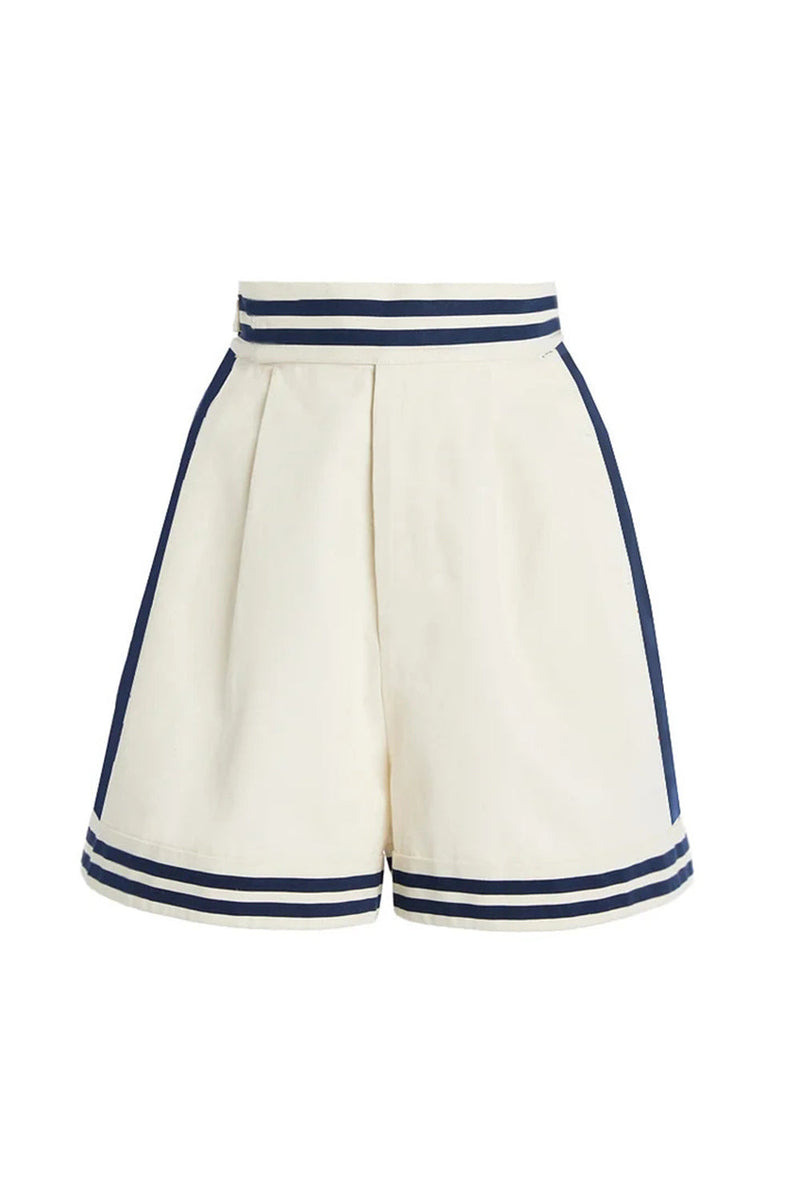 Laden Sie das Bild in den Galerie-Viewer, Weißer Dreiteiliger Halter Bowed Badeanzug mit kurzem Set