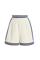 Laden Sie das Bild in den Galerie-Viewer, Weißer Zweiteiliger Neckholder Badeanzug mit kurzem Set