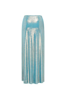 Laden Sie das Bild in den Galerie-Viewer, Metallicblauer V-Ausschnitt Zweiteiliger Perlen Badeanzug mit Strandkleidung