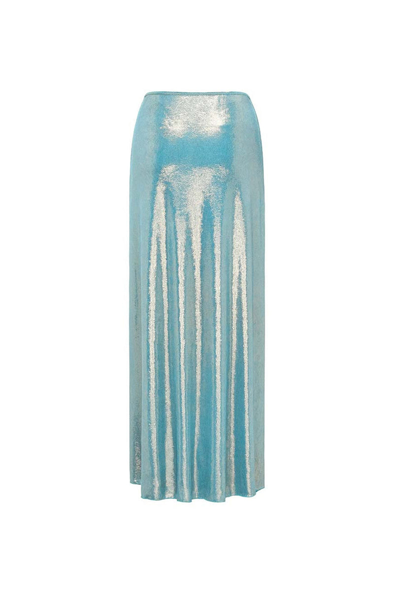 Laden Sie das Bild in den Galerie-Viewer, Metallicblauer V-Ausschnitt Zweiteiliger Perlen Badeanzug mit Strandkleidung