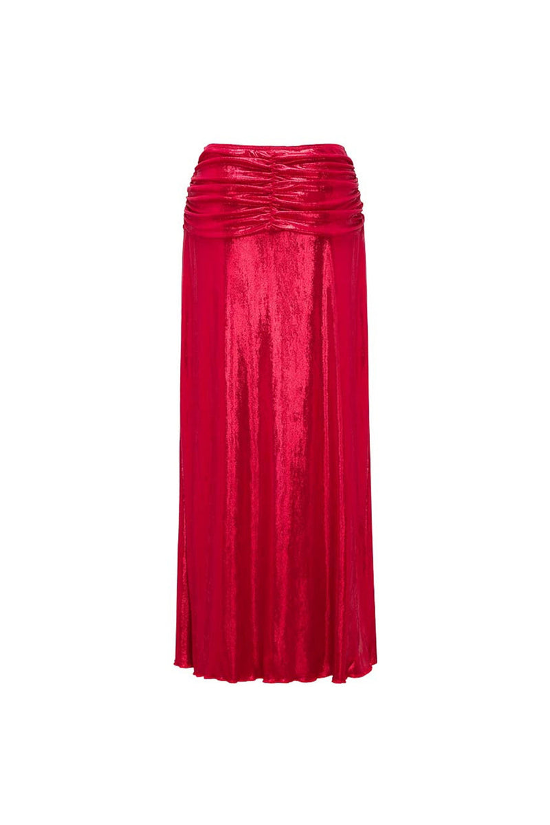 Laden Sie das Bild in den Galerie-Viewer, Roter Kalte Schulter Zweiteiliger 3D-Blumen Badeanzug mit Strandkleid