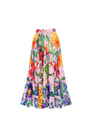 Laden Sie das Bild in den Galerie-Viewer, Zweiteiliger Langärmeliger V-Ausschnitt Rosa Blumen Badeanzug mit Strandkleid