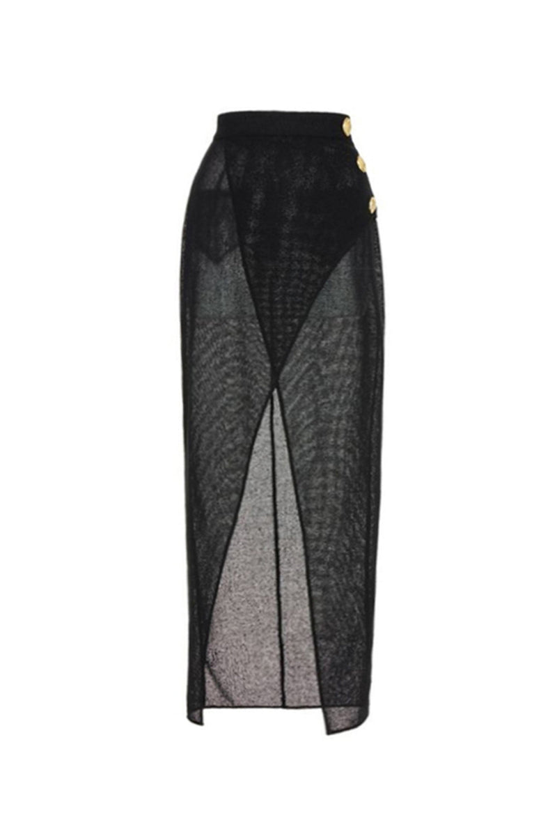 Laden Sie das Bild in den Galerie-Viewer, Schwarzer Spaghettiträger Zweiteiliger Badeanzug mit Badeanzug mit Strandkleid