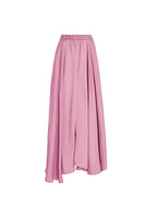 Laden Sie das Bild in den Galerie-Viewer, Rosa Zweiteilige Bademode mit einer Schulter mit Rüschen und Deckmantel