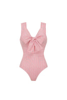 Laden Sie das Bild in den Galerie-Viewer, Rot Gestreiftes Bowknot Zweiteiliges Bademode Set mit Strandkleidung