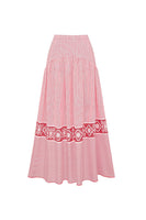 Laden Sie das Bild in den Galerie-Viewer, Rot Gestreiftes Bowknot Zweiteiliges Bademode Set mit Strandkleidung