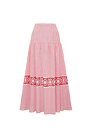 Laden Sie das Bild in den Galerie-Viewer, Rot Gestreiftes Bowknot Zweiteiliges Bademode Set mit Strandkleidung