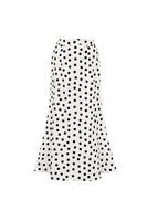 Laden Sie das Bild in den Galerie-Viewer, Eine Schulter Badeanzug mit weißer schwarzer Punkt-Ausschnitt in zwei Teilen mit Überdeckung