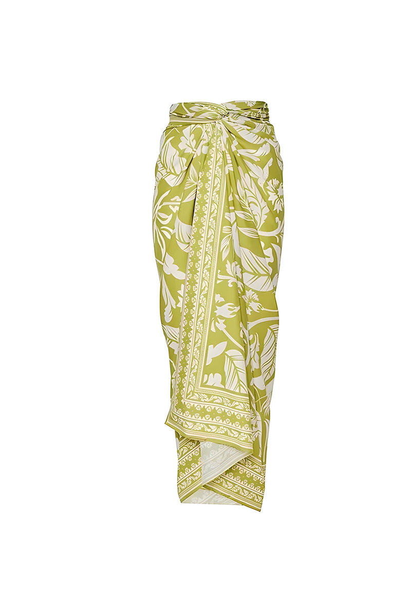 Laden Sie das Bild in den Galerie-Viewer, Gelber Neckholder Schnitt Zweiteiliger Badeanzug mit Deckmantel