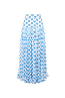 Laden Sie das Bild in den Galerie-Viewer, Blauer Herzmuster Zweiteiliger Spaghettiträger Badeanzug mit Deckmantel