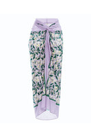 Laden Sie das Bild in den Galerie-Viewer, Halter 3D-Blumenschnitt in 2 Teilen Lila Badeanzug mit Überdeckkleid