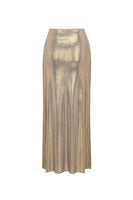 Laden Sie das Bild in den Galerie-Viewer, Metallisches Goldenes 4-teiliges Cut-Out Bademodeset mit Cover Up