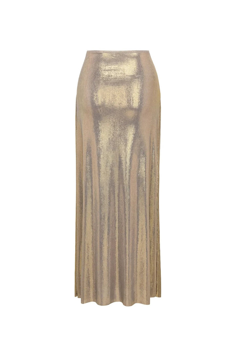 Laden Sie das Bild in den Galerie-Viewer, Metallisches Goldenes 4-teiliges Cut-Out Bademodeset mit Cover Up