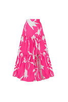 Laden Sie das Bild in den Galerie-Viewer, Fuchsia 2-teiliger V-Ausschnitt Badeanzug mit Cover Up