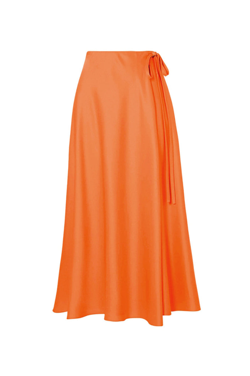 Laden Sie das Bild in den Galerie-Viewer, 2-teilige Spaghetti-Träger Orange 3D-Blumen Badeanzug mit Bedeckung