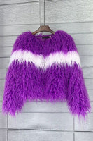 Laden Sie das Bild in den Galerie-Viewer, Shearling Kunstpelz Orangefarbener Verdickter Frauenmantel