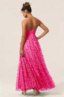 Laden Sie das Bild in den Galerie-Viewer, A-Linie Spaghettiträger ärmelloses grünes Brautjungfernkleid