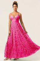 Laden Sie das Bild in den Galerie-Viewer, A-Linie Spaghettiträger ärmelloses grünes Brautjungfernkleid