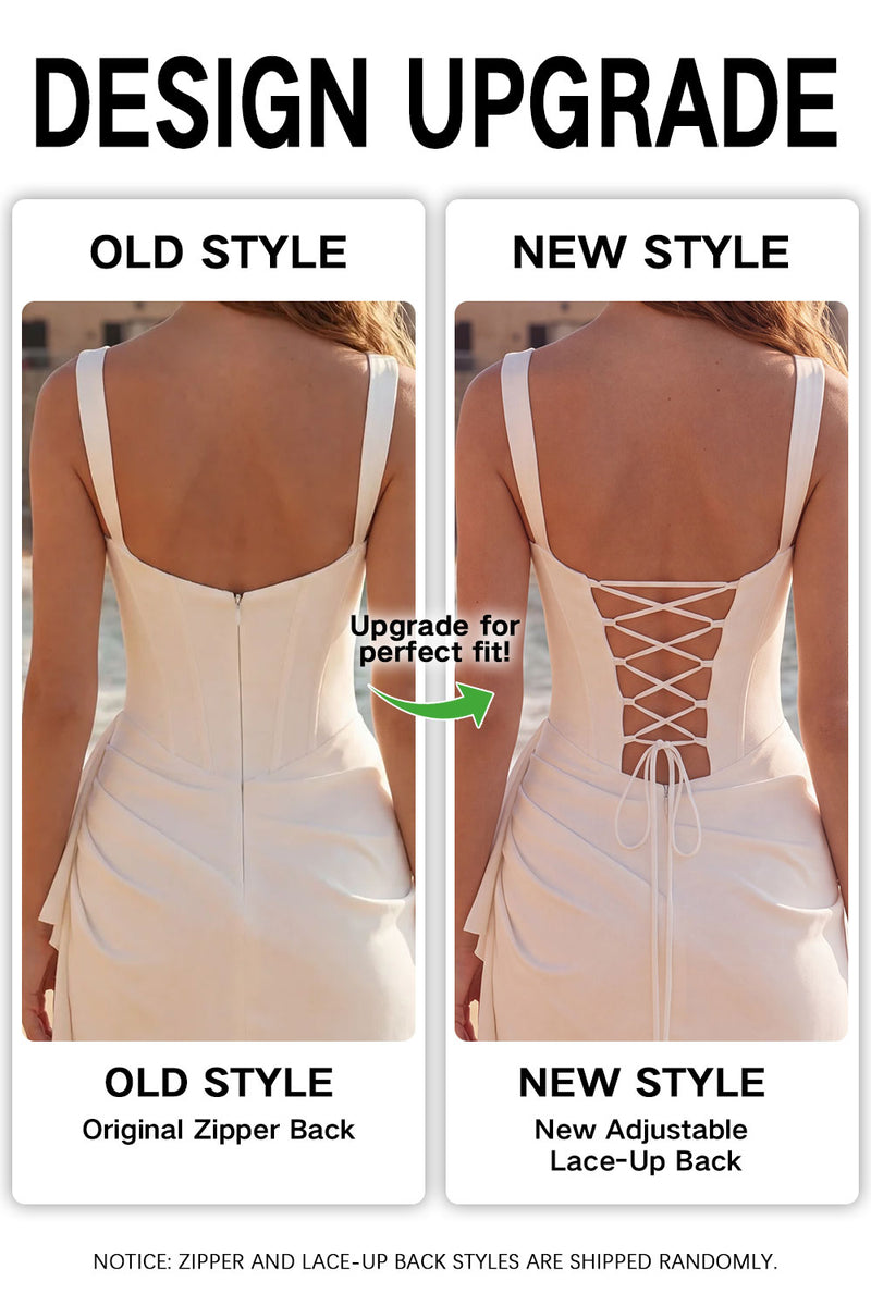 Laden Sie das Bild in den Galerie-Viewer, Tüll Elfenbein Korsett Quadratischer Ausschnitt Gerafftes Bodycon Mini Standesamt Kleid mit Rüschen