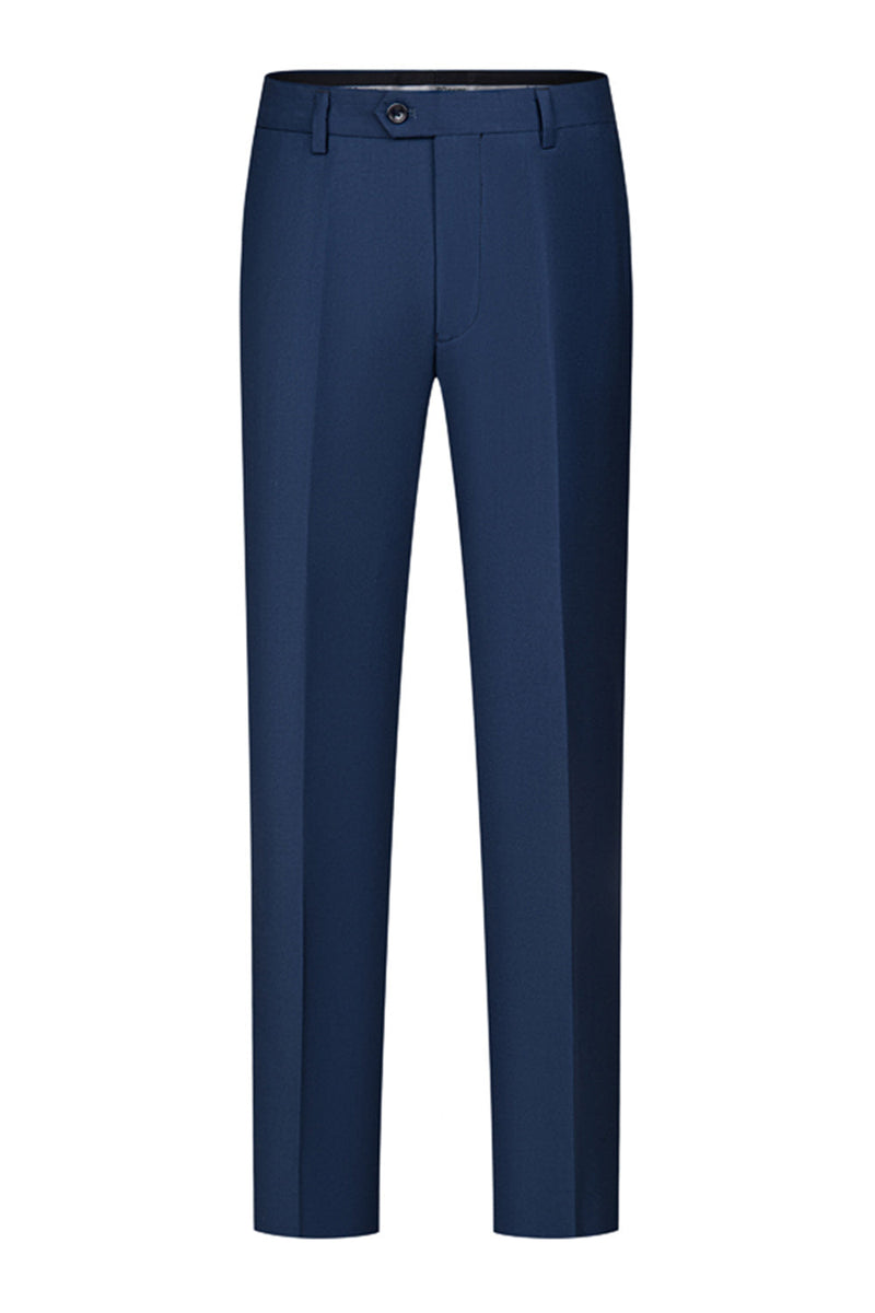 Laden Sie das Bild in den Galerie-Viewer, 2-teilige Schwarze Spitzrevers Doppelreihige Herrenanzüge