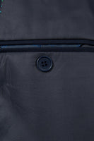 Laden Sie das Bild in den Galerie-Viewer, 2-teilige Schwarze Spitzrevers Doppelreihige Herrenanzüge