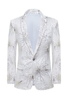 Laden Sie das Bild in den Galerie-Viewer, Glitzerndes Goldenes Ein-Knopf Revers Herrenabschlussball Blazer