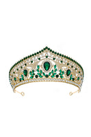 Laden Sie das Bild in den Galerie-Viewer, Luxuriöse Kristallprinzessin Goldene Kronen-Tiara