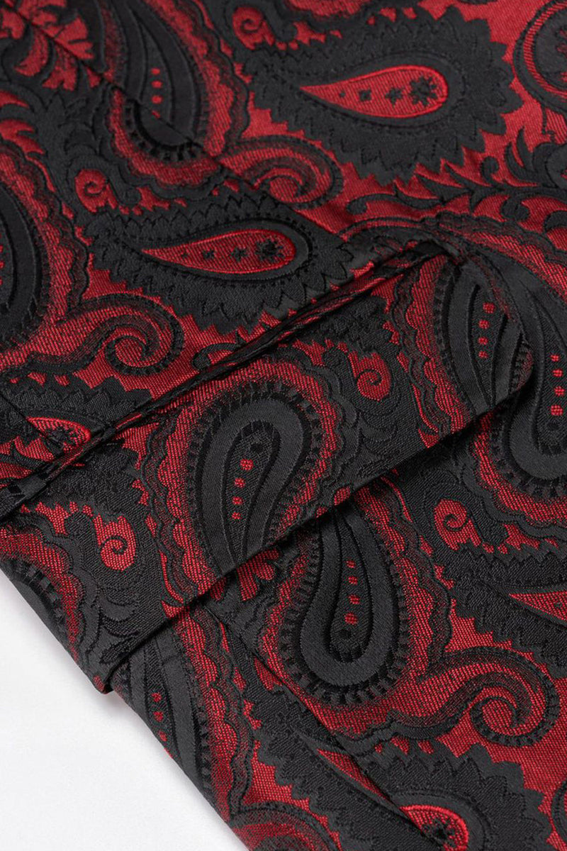 Laden Sie das Bild in den Galerie-Viewer, Schwarzer Jacquard Shawl Revers Einreihiger Herrenblazer mit Fliege
