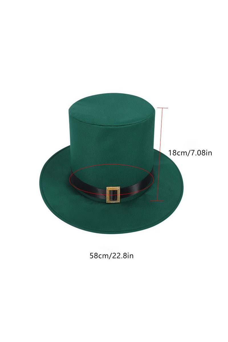 Laden Sie das Bild in den Galerie-Viewer, Retro Grüne Shamrock Slim Fit Smokingjacke mit Hut