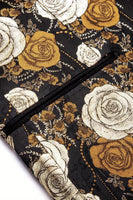 Laden Sie das Bild in den Galerie-Viewer, Golden Jacquard Blumen Shawl Revers Einreihiger Herrenblazer