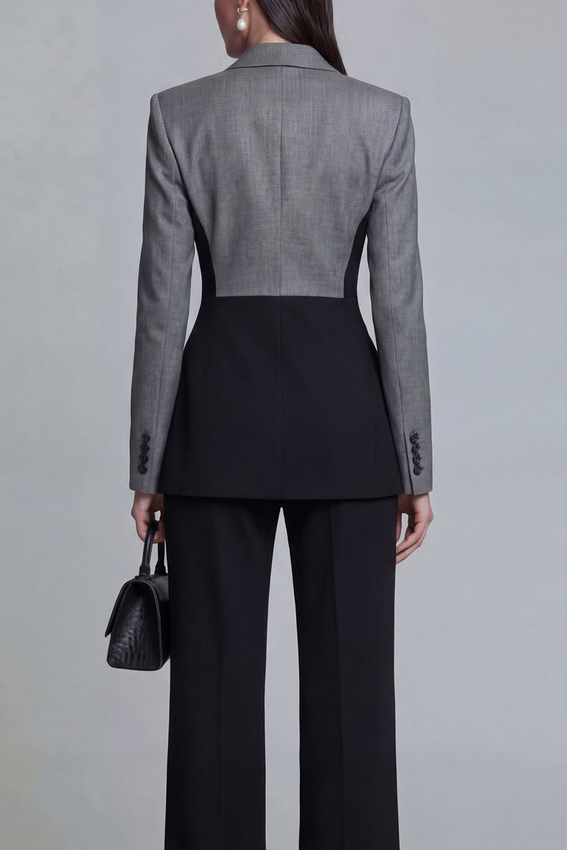 Laden Sie das Bild in den Galerie-Viewer, 2-teilige Schwarze Einreihige Topp-Revers Slim Fit Abschlussballanzüge