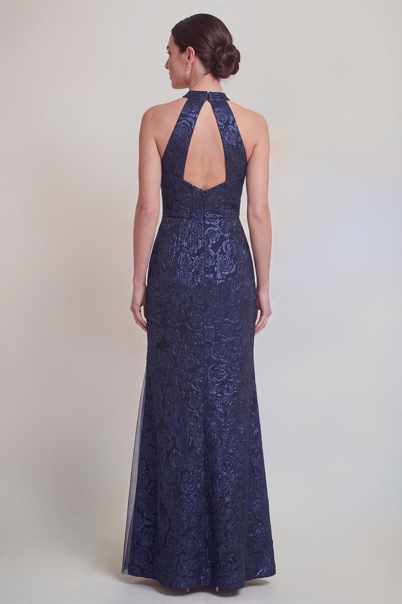 Laden Sie das Bild in den Galerie-Viewer, Salbeigrüner Blumenhalter Meerjungfrau Lange Mutter der Braut Kleid mit Schlitz