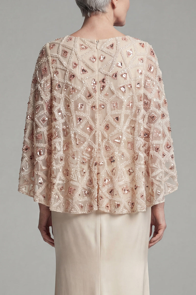 Laden Sie das Bild in den Galerie-Viewer, Meerjungfrauen-Elfenbeinperlen, funkelndes langes Mutter-der-Braut-Kleid