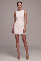 Laden Sie das Bild in den Galerie-Viewer, Bateau Hals Satin Bodycon Standesamt Kleid