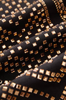 Laden Sie das Bild in den Galerie-Viewer, Glitzernde goldene 2-teilige offene Herrenballanzüge