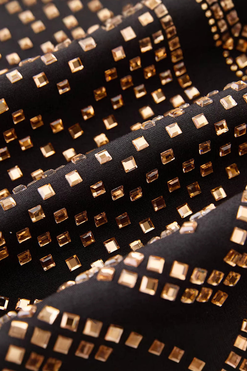 Laden Sie das Bild in den Galerie-Viewer, Glitzernde goldene 2-teilige offene Herrenballanzüge