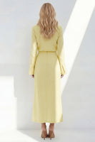 Laden Sie das Bild in den Galerie-Viewer, Zweiteiliges Business-Kleid mit blauer Kerbe-Revers
