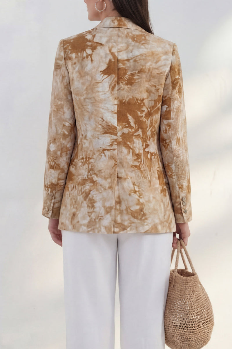 Laden Sie das Bild in den Galerie-Viewer, Blauer Revers einreihiger Slim Fit Damenanzug
