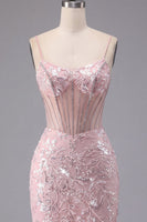 Laden Sie das Bild in den Galerie-Viewer, Glitzerndes dunkelgrünes Blumenkorsett Bodycon Pailletten Kurzes Homecoming-Kleid